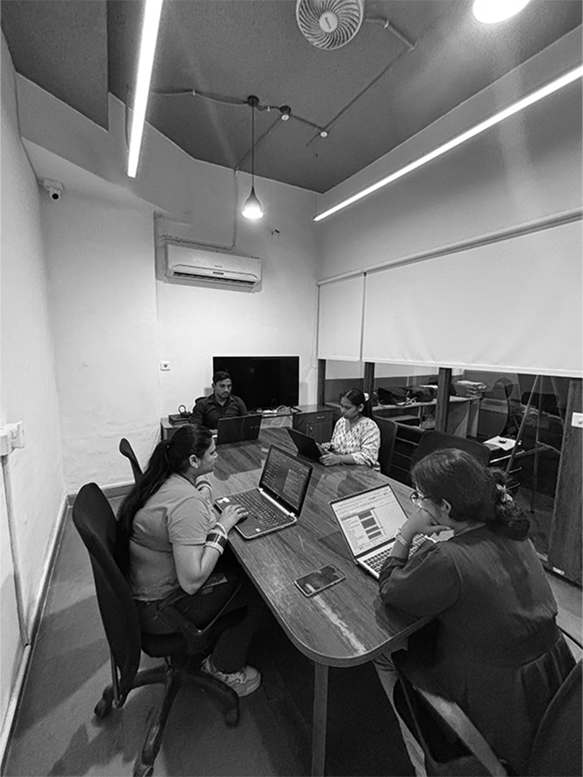 MLSPL strategy room — founder working alongside the team.